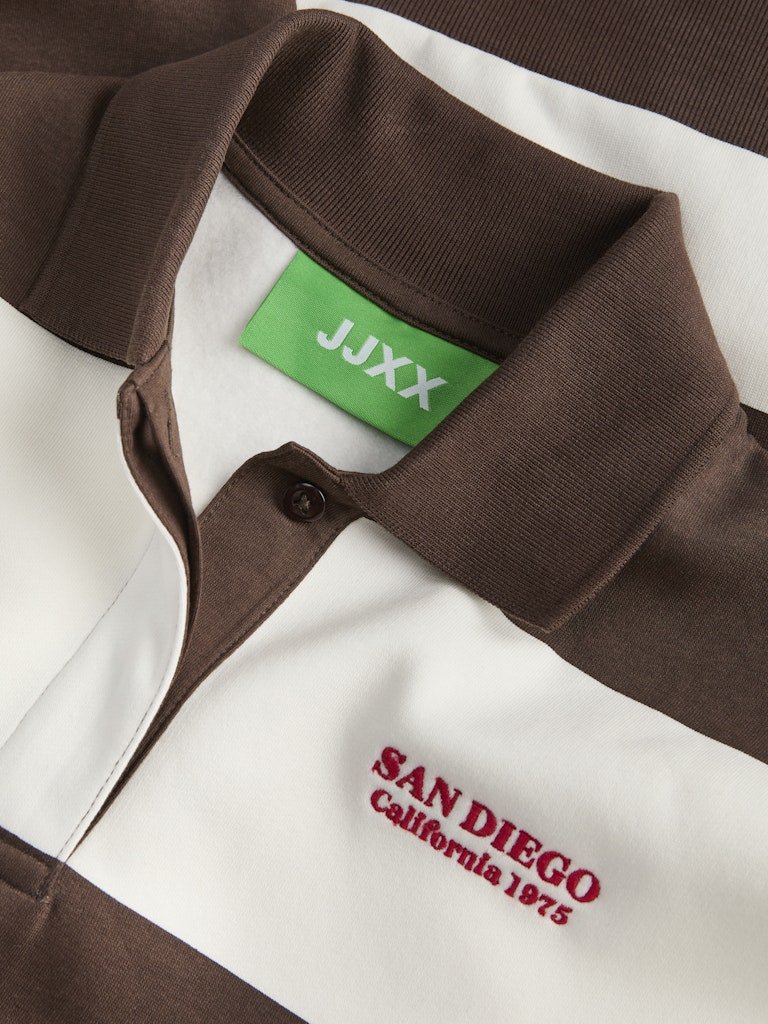 Sweaters - Jxpaloma Loose Ls Stripe Polo Sweater van JJXX