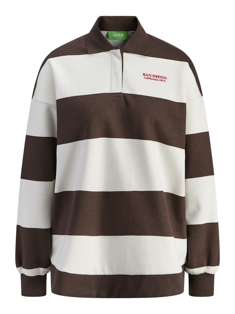 Sweaters - Jxpaloma Loose Ls Stripe Polo Sweater van JJXX