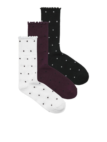 Jxpolly Polka Dot Sock 3-Pack - AW26 van JJXX – Sokken voor dames | Meisjes Brugge