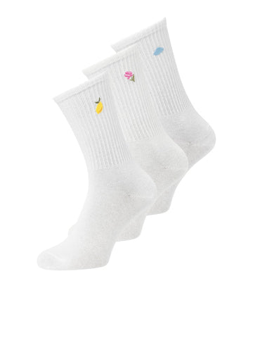 Jxreese Embroidery Sock 3-Pack van JJXX – Sokken voor dames | Meisjes Brugge
