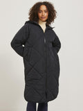 Black Jassen - Jxsienna Quilted Hood Jacket van JJXX