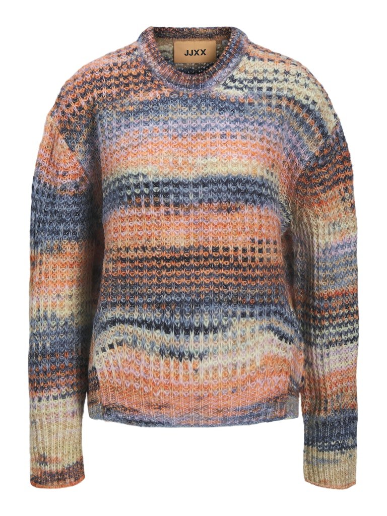 Maritime blue Pulls - Jxsimone Space Dye Crew Neck Knit van JJXX