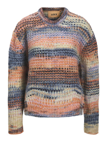 Maritime blue Pulls - Jxsimone Space Dye Crew Neck Knit van JJXX