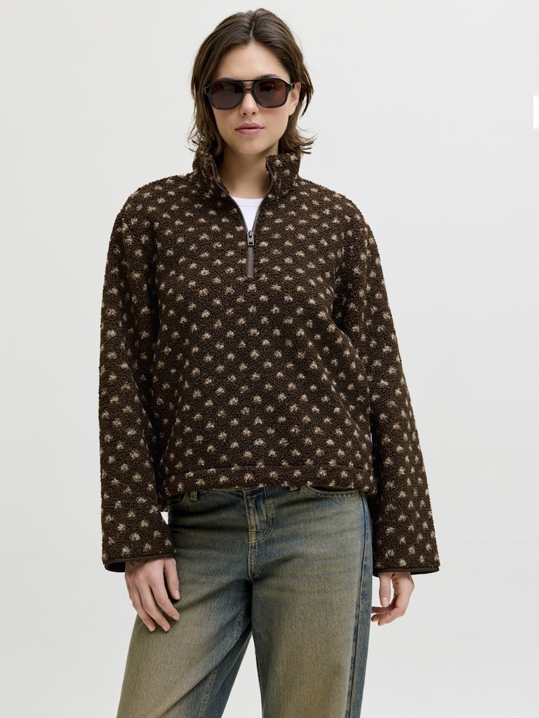 Jassen - Jxvera Half Zip Teddy Jacket van JJXX