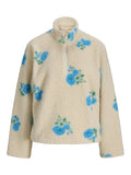 Bone white-FLOWERS Jassen - Jxvera Half Zip Teddy Jacket - SS26 van JJXX