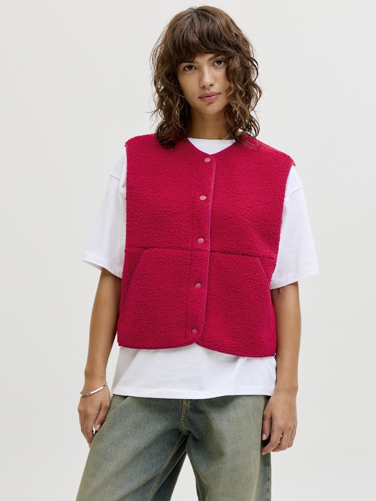 Jassen - Jxvera Teddy Vest SS26 van JJXX
