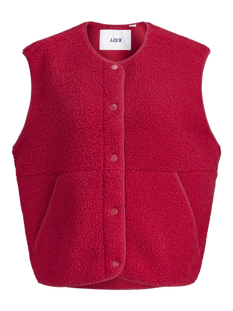 Scarlet Sage Jassen - Jxvera Teddy Vest SS26 van JJXX