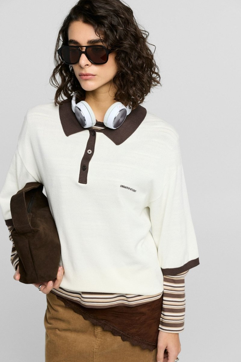 40% Jxvilda Ss Polo Knit van JJXX – Pulls voor dames | Meisjes Brugge