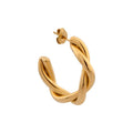 Big braided hoop gold K.SH.115.1 Juwelen - Label Kiki oorbel (per stuk) van Label Kiki