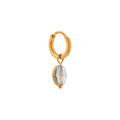 Oval grey hoop gold K.SH.184.1 Juwelen - Label Kiki oorbel (per stuk) van Label Kiki