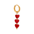 Queen of hearts hoop gold K.SH.142.1 Juwelen - Label Kiki oorbel (per stuk) van Label Kiki