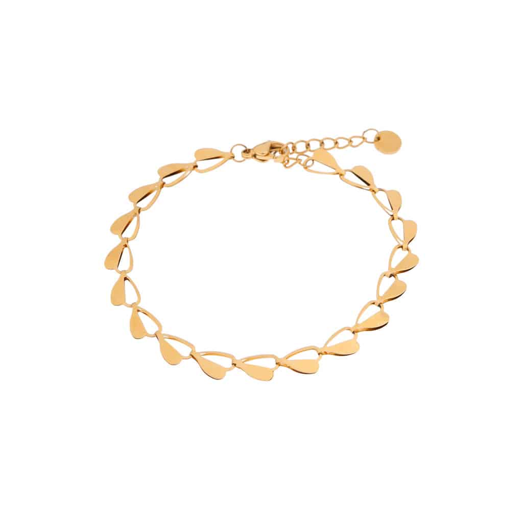 Half heart bracelet gold K.SA.232.1 Juwelen - Label Kiki Armbandje van Label Kiki