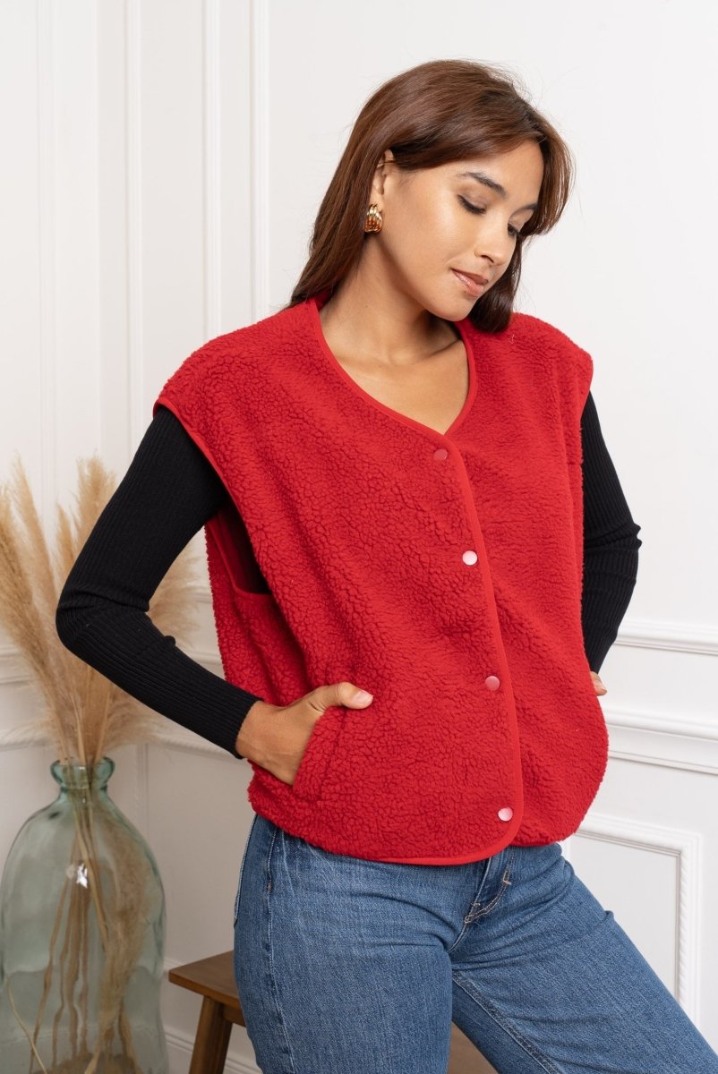 rouge Cardigans - Lara Teddy Vest 4 van Meisjes