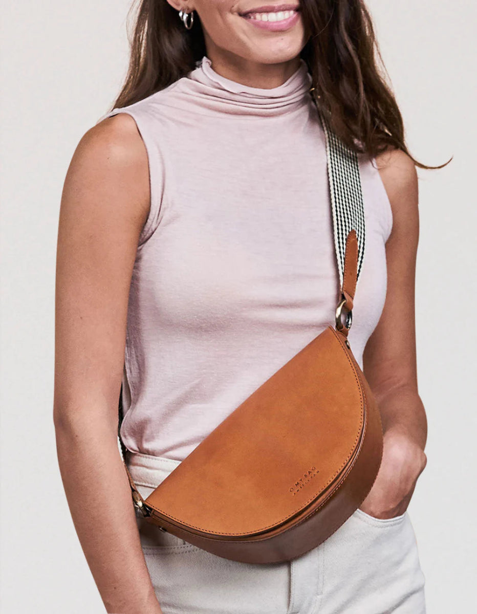 LAURA Cognac Classic Leather van O My Bag – Handtassen voor dames | Meisjes Brugge