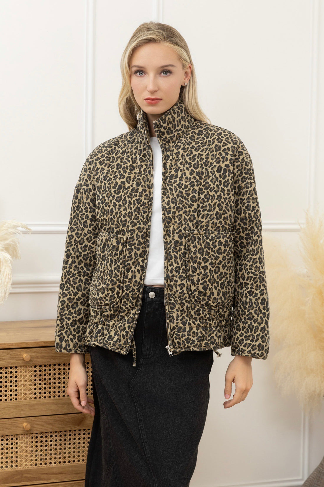 leopard One Size Jassen - Lila Leopard jacket van Meisjes Brugge