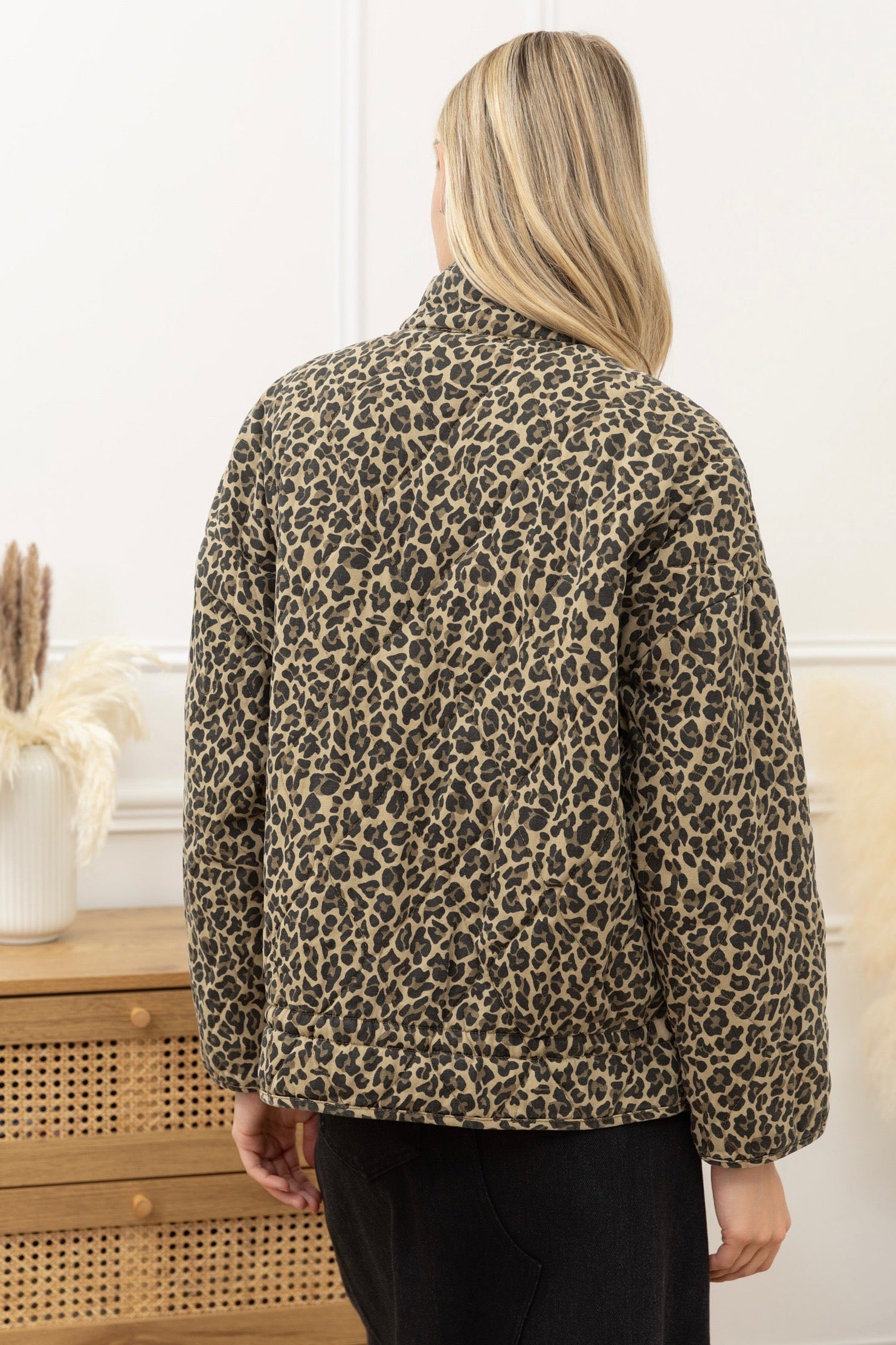 Jassen - Lila Leopard jacket van Meisjes Brugge