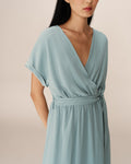 Bleu Jurken - Papillon Robe Longue van Grace and Mila