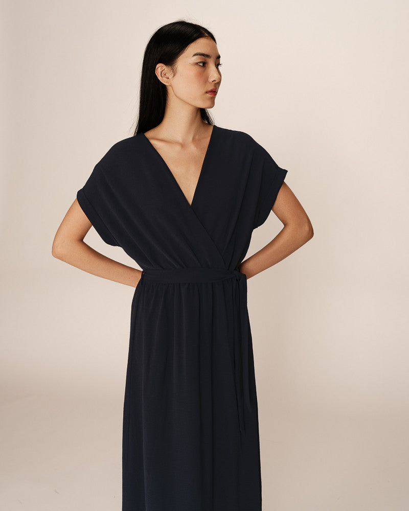 Marine Jurken - Papillon Robe Longue van Grace and Mila