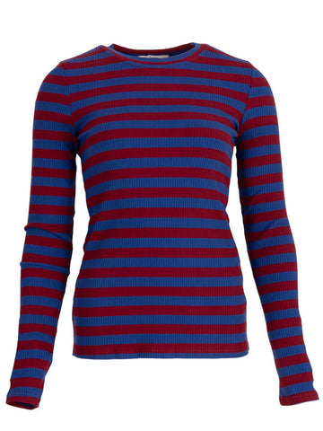 dark red blue one size Tops - Lulu striped longsleeve van Meisjes
