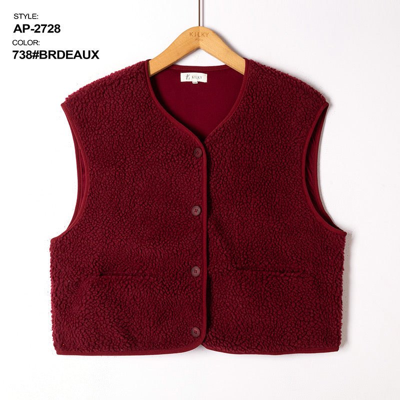 bordeaux Jassen - Mélisande Teddy debardeur van Kilky