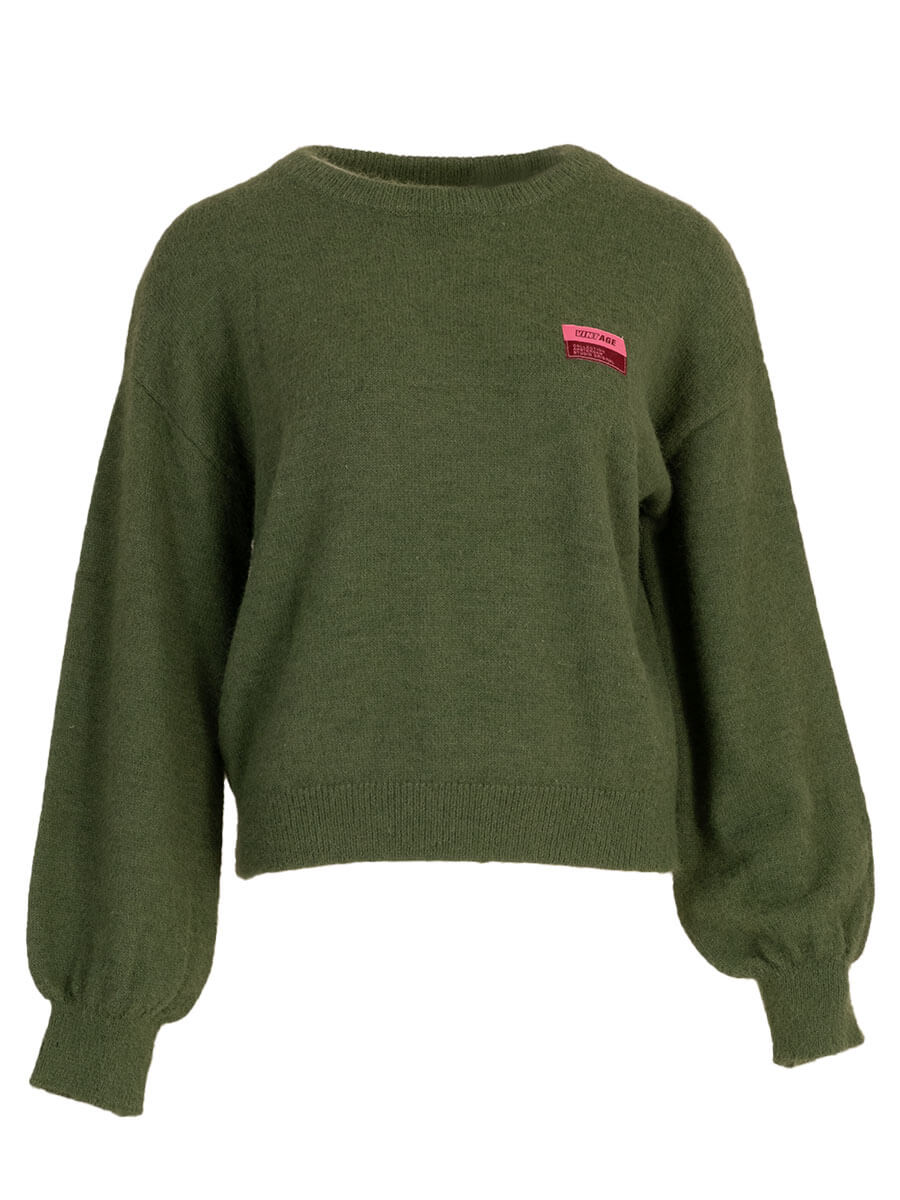 kaki green Pulls - Mieke Patch pull van Meisjes