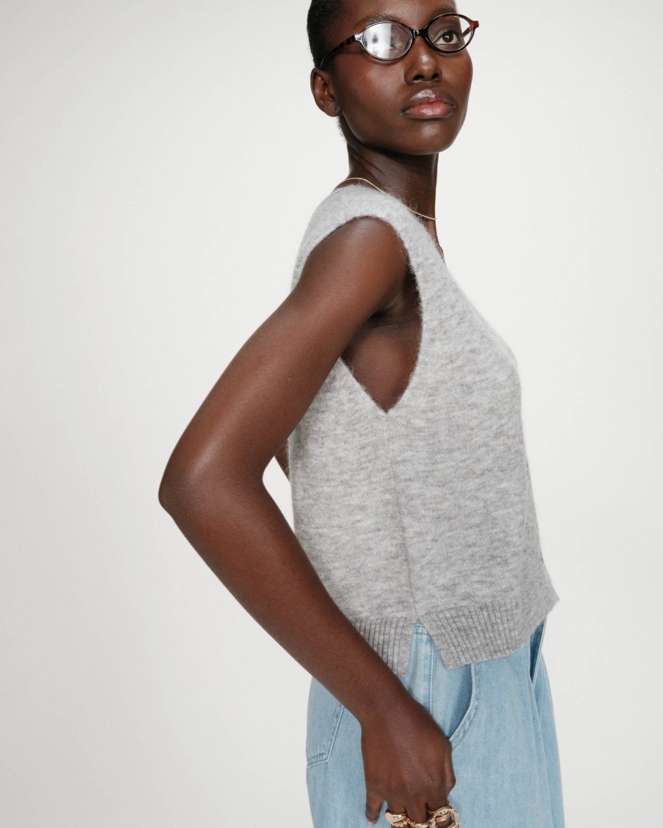 Gris ONE SIZE (S) Cardigans - Nars Cardigan van Grace and Mila