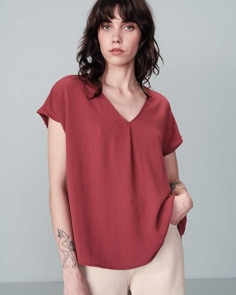 Blush One Size Tops - Nicely Woven Top van Grace and Mila