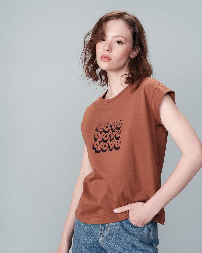 Camel T-shirts - Ninalou Teeshirt van Grace and Mila