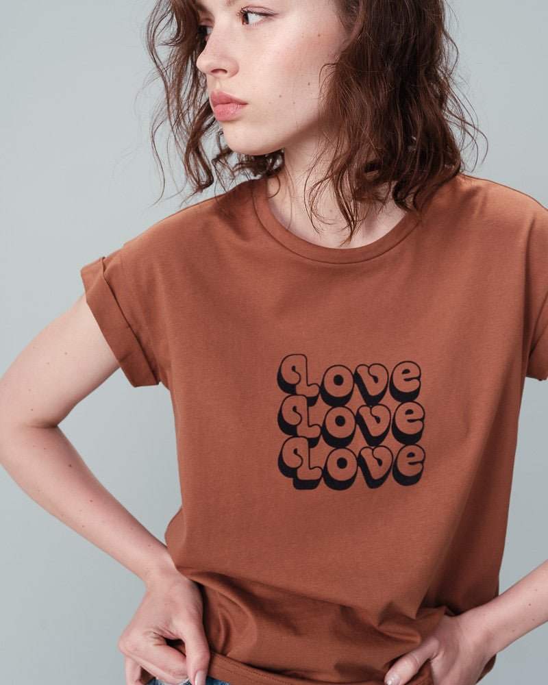 Camel T-shirts - Ninalou Teeshirt van Grace and Mila