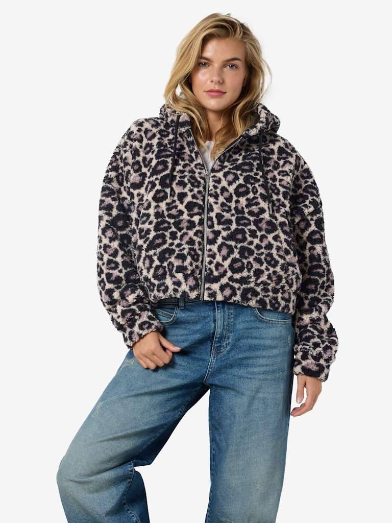 Nmcuddle Crop Hood Leo Jacket – Jassen voor dames in kleur | Meisjes