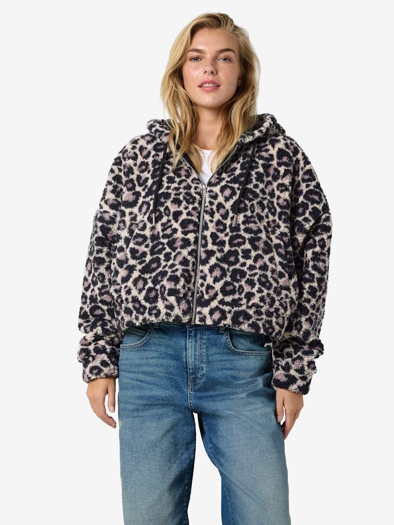 Nmcuddle Crop Hood Leo Jacket – Jassen voor dames in kleur | Meisjes