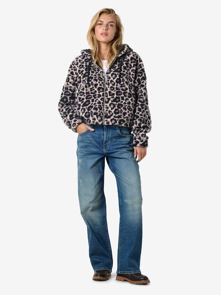 Nmcuddle Crop Hood Leo Jacket – Jassen voor dames in kleur | Meisjes