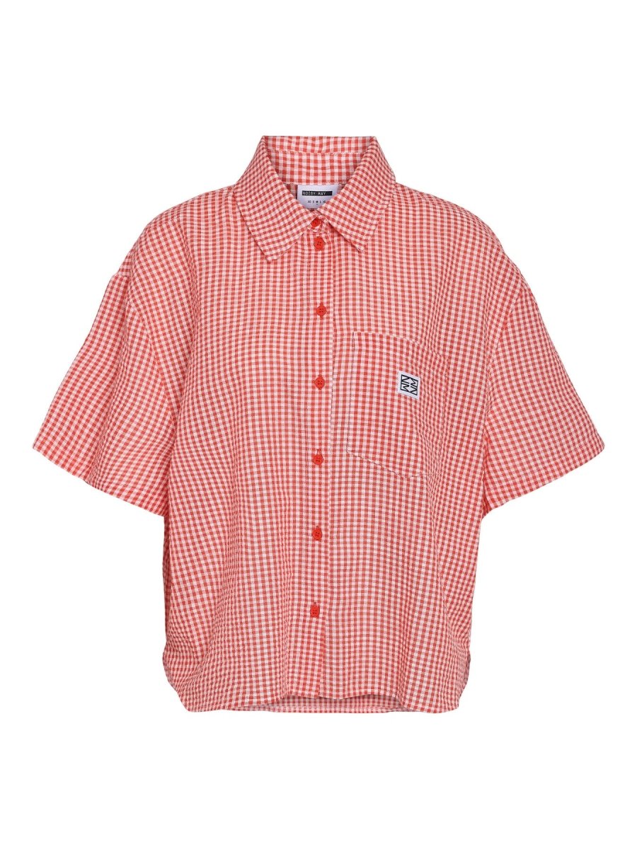 Tomato-CLOUD DANCER Shirts - Nmeliza 2/4 Sleeves Shirt van noisy may