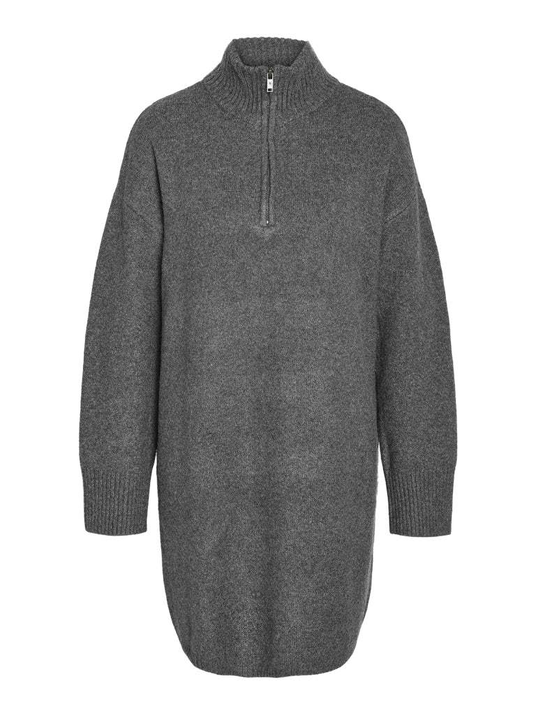 Jurken Nmhannah L/S Half Zip Knit Tunic van noisy may