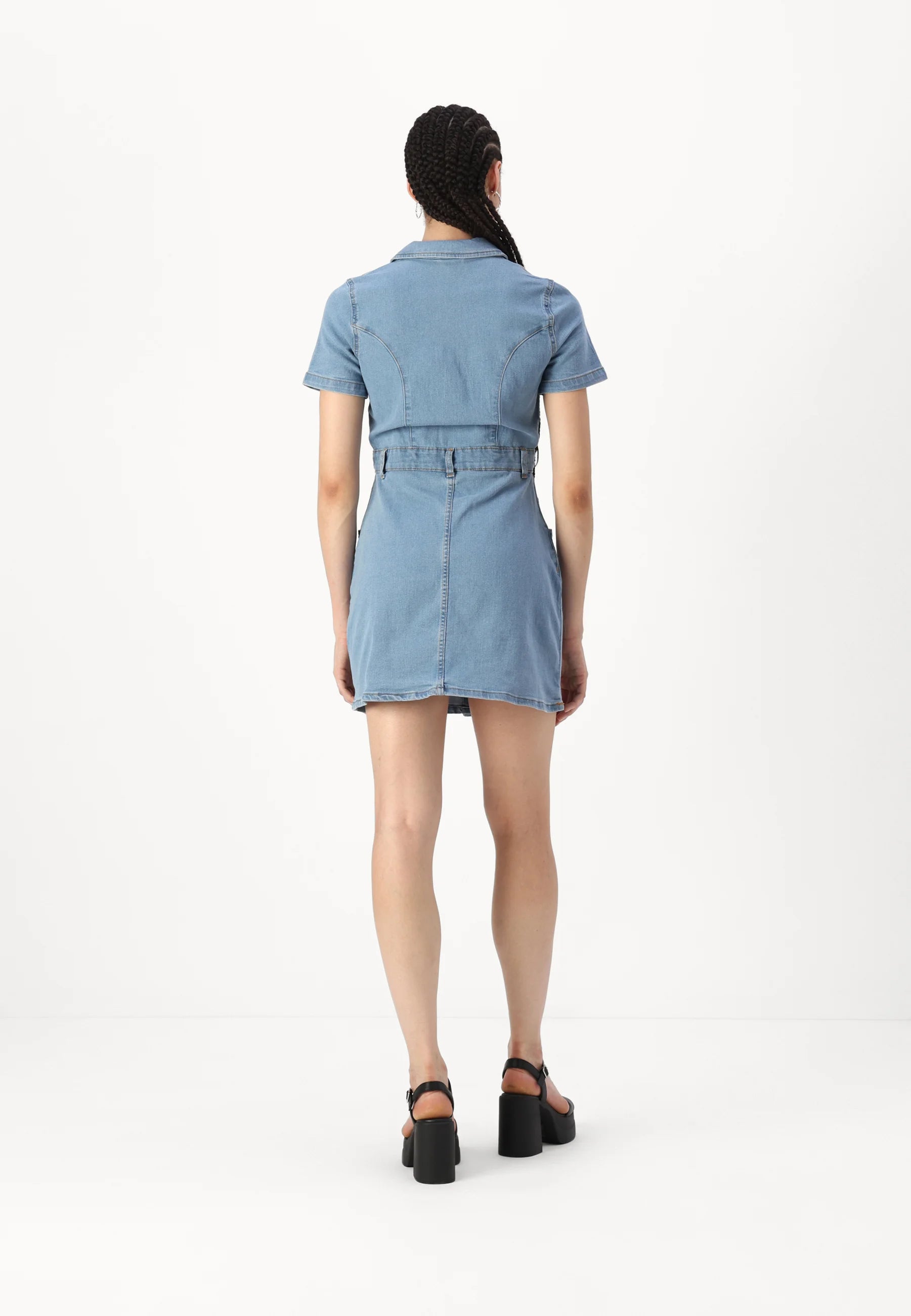 Jurken - Nmkendra S/L Slim Shirt Dress Vi375Lb van noisy may