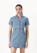 Jurken - Nmkendra S/L Slim Shirt Dress Vi375Lb van noisy may