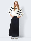 Pulls - Nmmaysa L/S Stripe O-Neck Knit Noos van noisy may