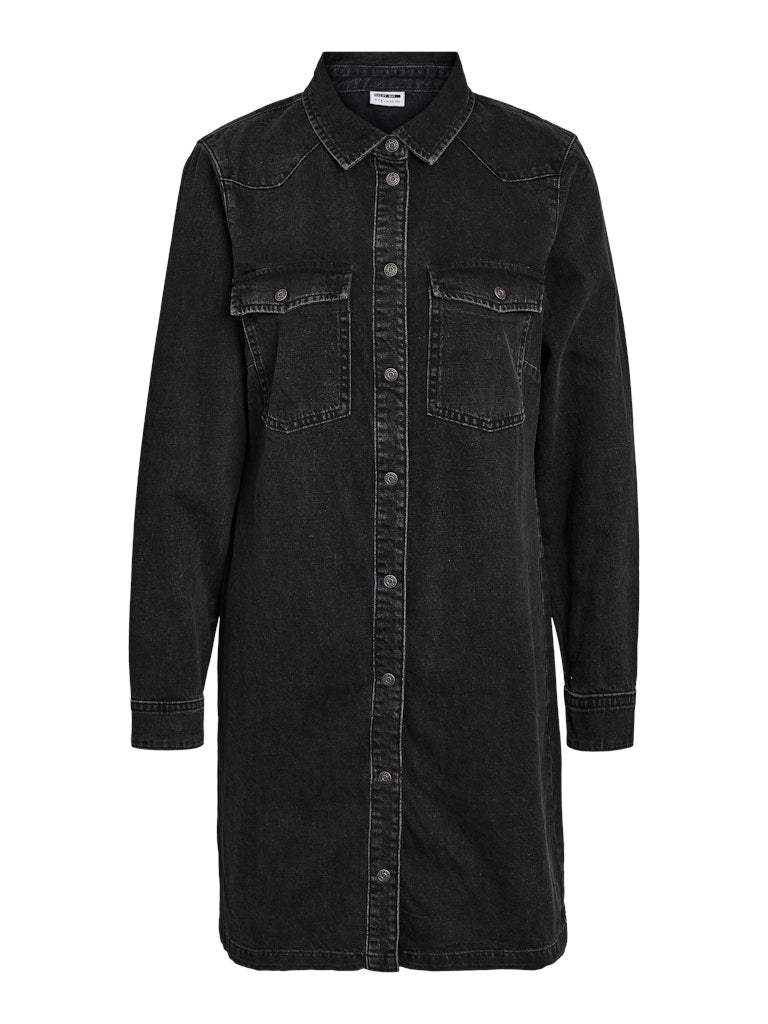 Nmnew Signe L/S Denim Dress Vi001Bl - koop Jurken van noisy may bij Meisjes Brugge