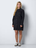 Jurken - Nmnew Signe L/S Denim Dress Vi001Bl van noisy may