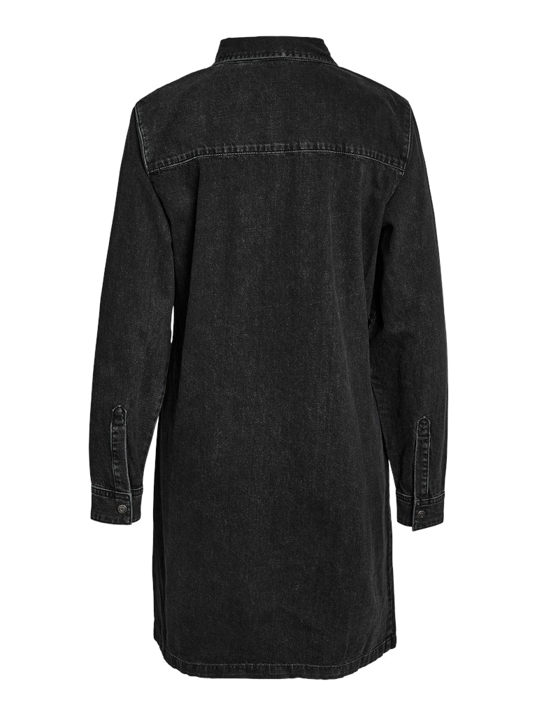 Jurken - Nmnew Signe L/S Denim Dress Vi001Bl van noisy may