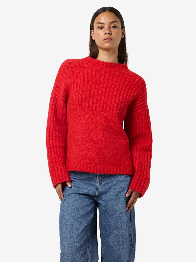 Nmnyla L/S Loose High Neck Knit van noisy may – Pulls voor dames | Meisjes Brugge