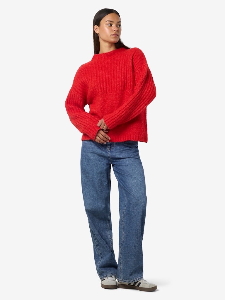 Nmnyla L/S Loose High Neck Knit van noisy may – Pulls voor dames | Meisjes Brugge