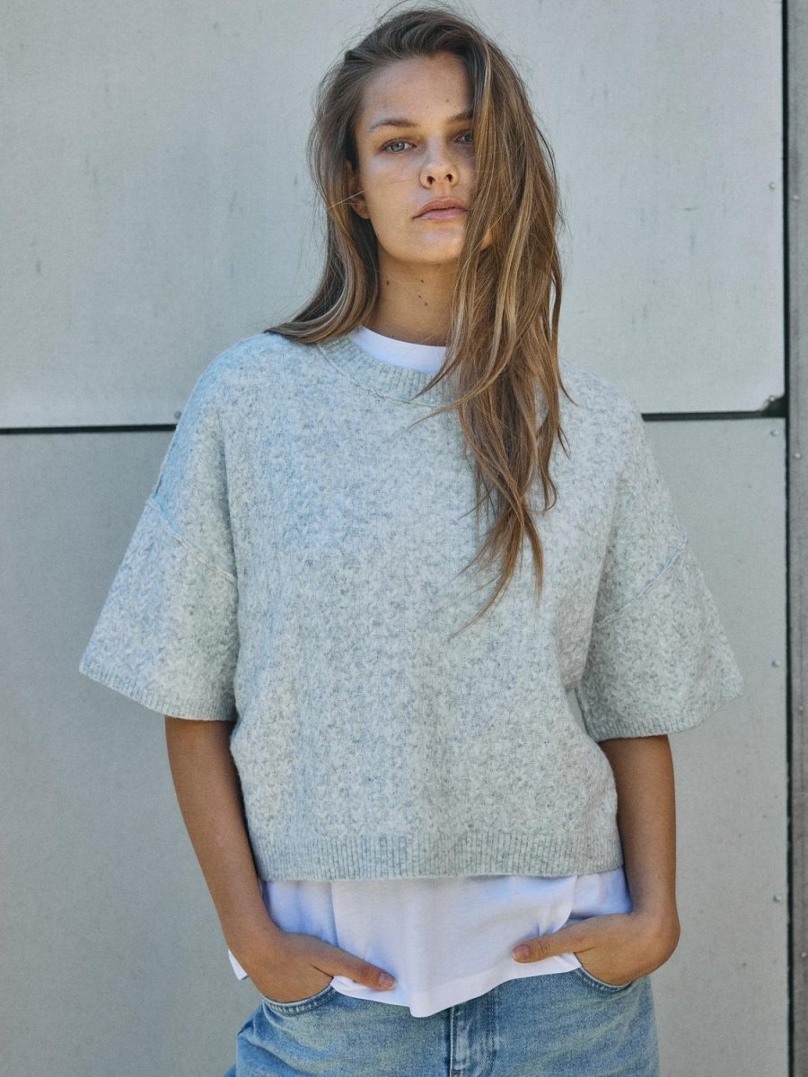 Nmsmilla S/S Cable Knit Top Noos van noisy may – Pulls voor dames | Meisjes Brugge