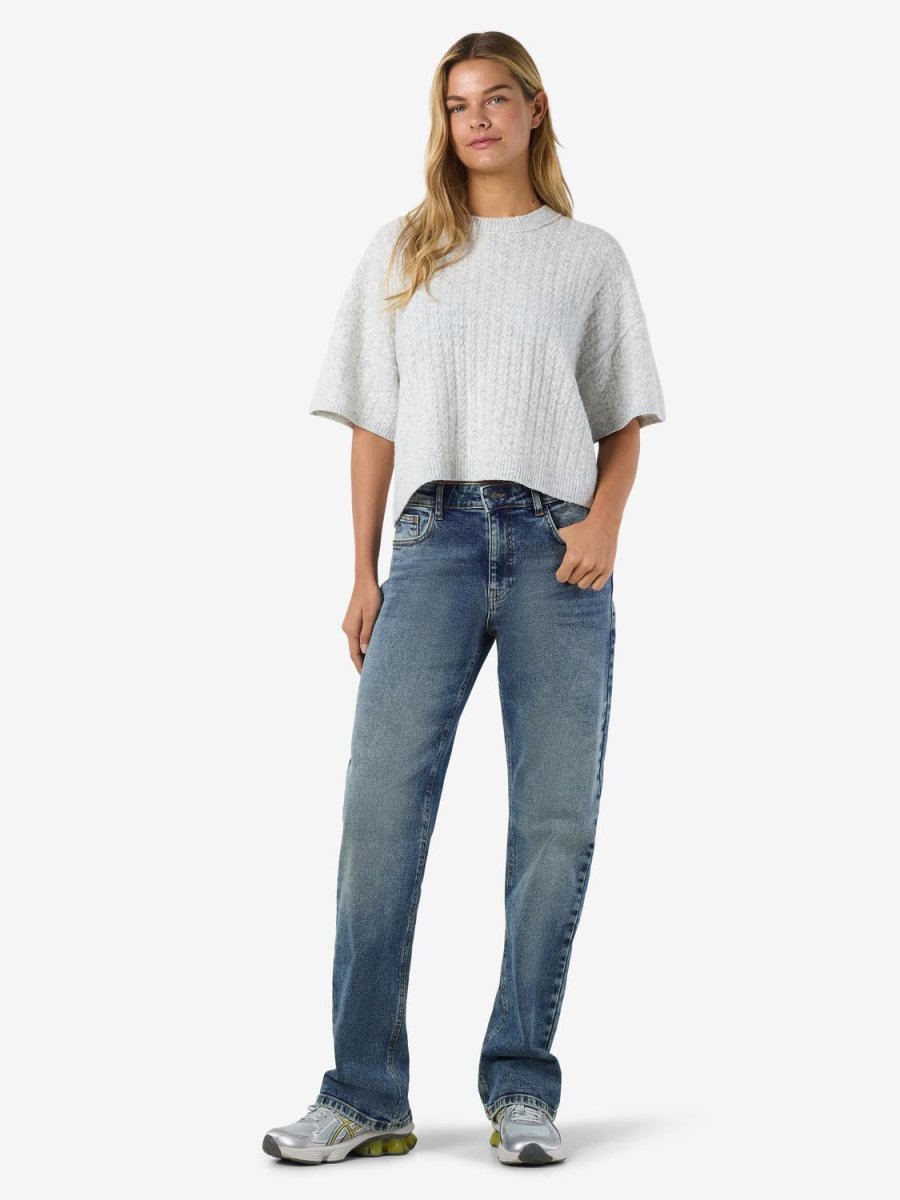 Nmsmilla S/S Cable Knit Top Noos van noisy may – Pulls voor dames | Meisjes Brugge