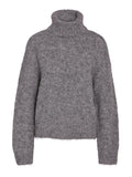 Medium Grey Melange Pulls - Nmsutton L/S Roll Neck Knit van noisy may