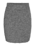 Medium Grey Melange Rokken - Nmsutton Short Knit Skirt van noisy may