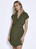 Olive Night Jurken - Nmvera S/S Endi Tencel Dress van noisy may