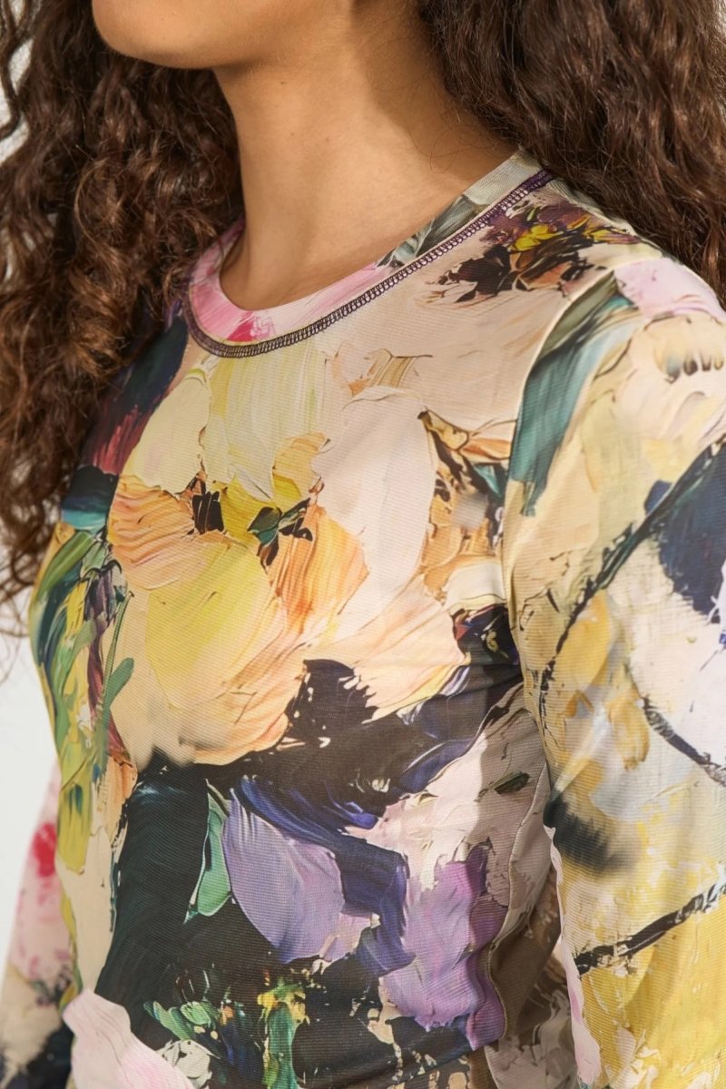 Nualmia Ls Mesh Top van Numph – Tops voor dames | Meisjes Brugge