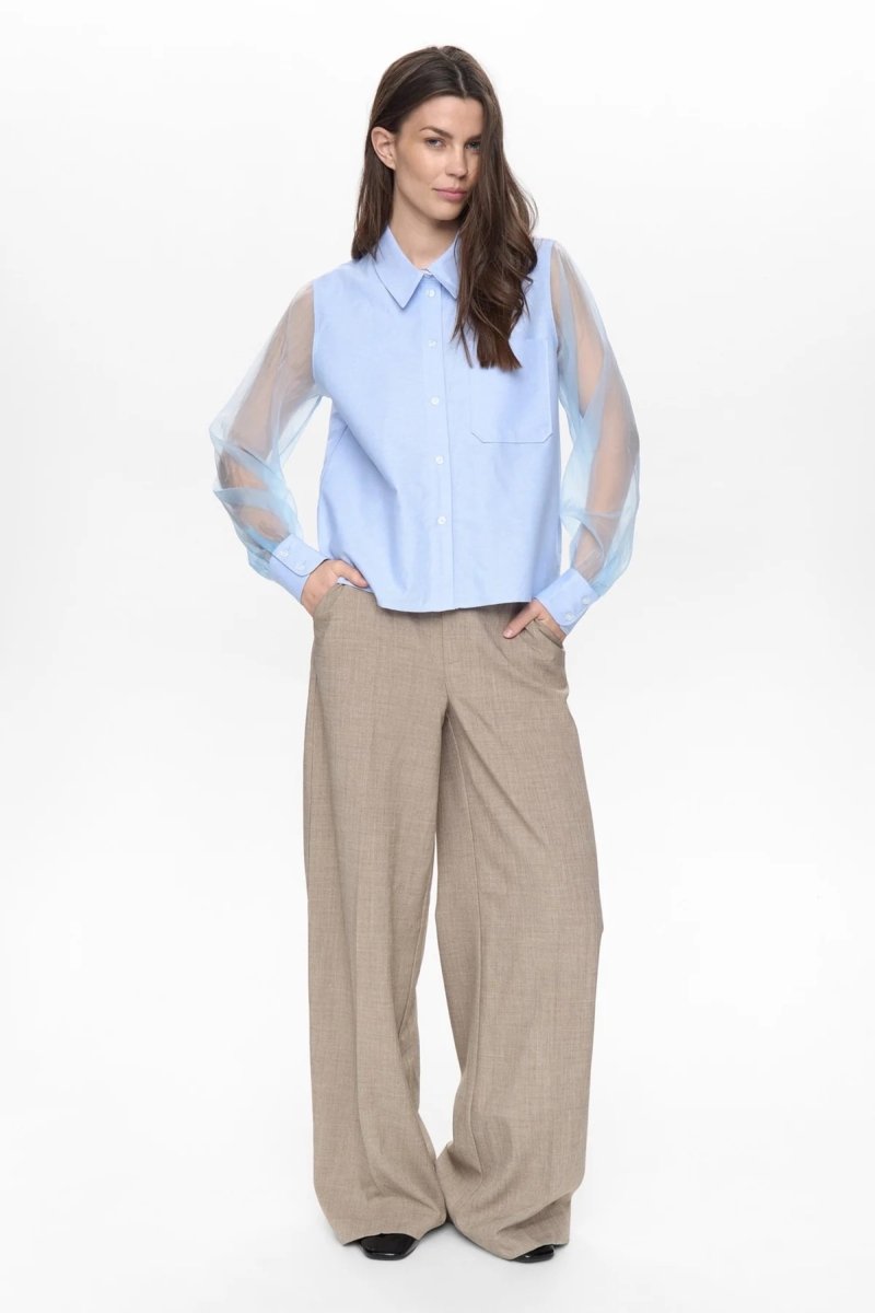 Shirts - Nulenora Organza Shirt van Numph