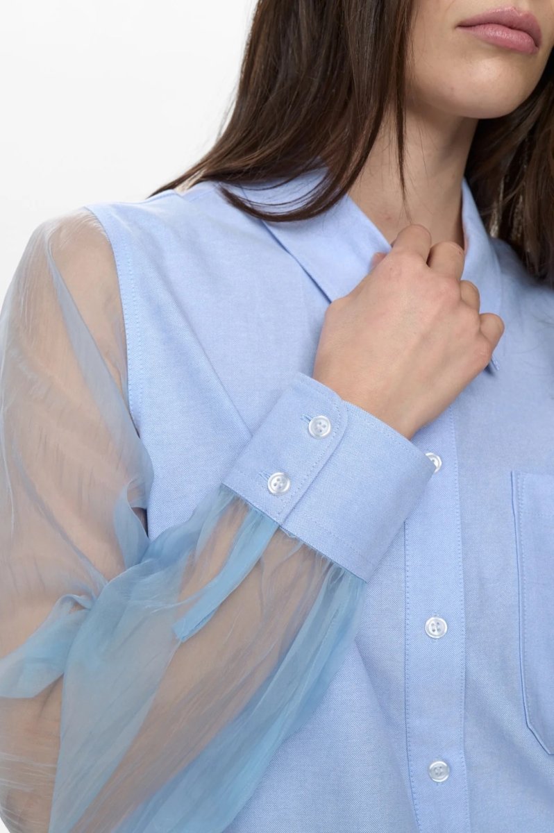 Shirts - Nulenora Organza Shirt van Numph